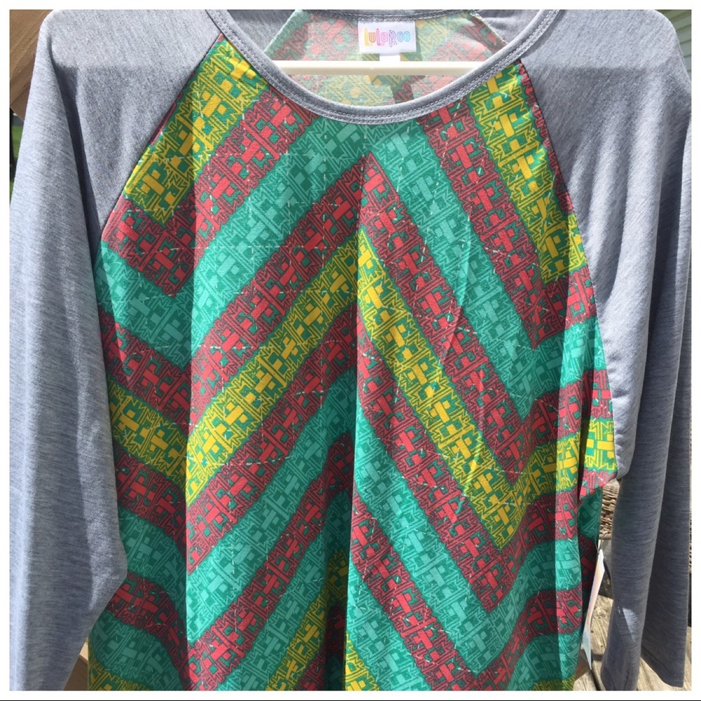 NWT Lularoe 3XL Randy Gray, teal, coral, gold